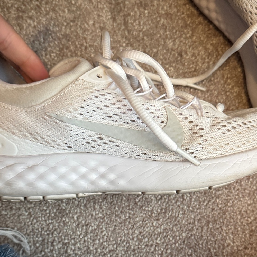 Nike Cream/White Mesh Athletic Sneakers - Picture 8 of 8